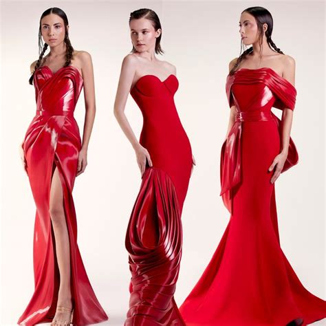 Gaby Charbachy Pretty Girl Outfits Romantic Dress Red Gowns