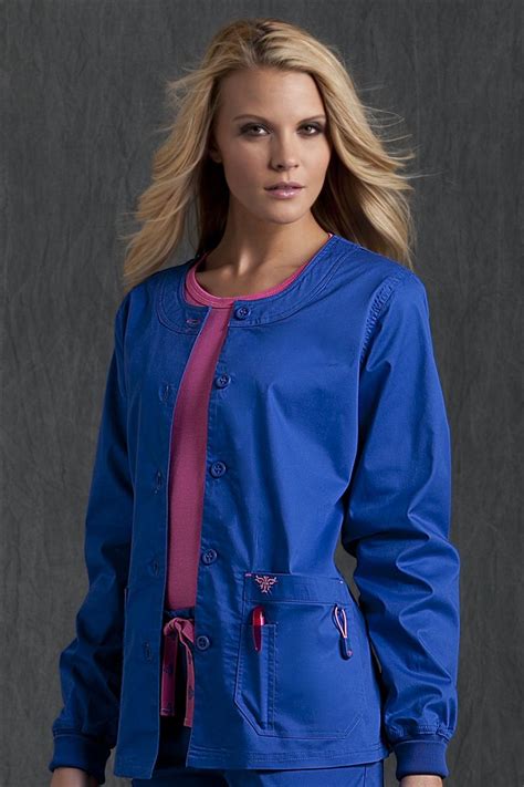 Med Couture Warm Up In Royalpassion Pink Med Couture Scrubs Fitness