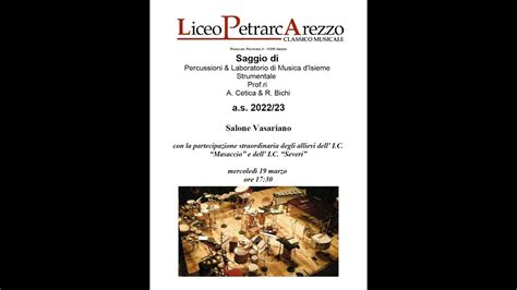 Saggio Di Percussioni Laboratorio Di Musica D Isieme Strumentale Prof