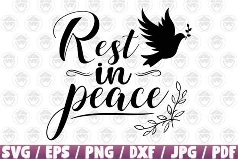 Rest In Peace Cut File Peace Dove Svg Graphic By Captainboard