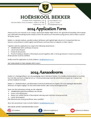 Fillable Online 2024 Application Form 2024 Aansoekvorm Fax Email Print