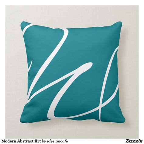 Modern Abstract Art Throw Pillow Black And White Design Black White Color Black Green Home