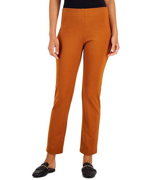 Jm Collection Petite Pull On Ponté Knit Pants Created For Macys Macys