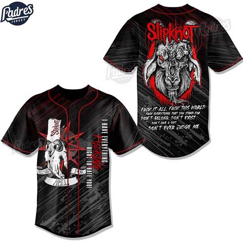 Slipknot Black Baseball Jersey Padres Jersey Oasis Elevate Your