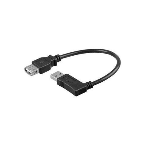 NIMO Cable Extensor Usb M Acodado Derecha A Usb H Corto Negro WIR915