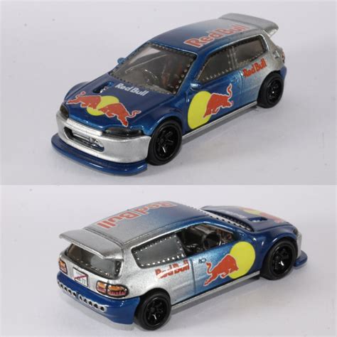 Hot Wheels Custom Car Red Bull Honda Civic Custom EG6 Etsy