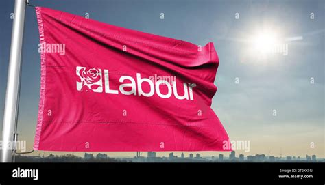 uk labour party flag stock photo alamy