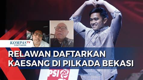 Relawan Prabowo Gibran Daftarkan Kaesang Pilwako Bekasi Jokowi Urusan