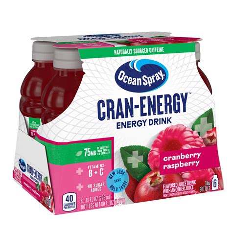 Ocean Spray® Cran Energy™ Cranberry Raspberry Juice Drinks 10 Fl Oz Bottles 6 Count