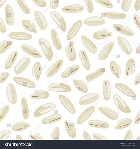 Rice Seamless Pattern On White Background Vector De Stock Libre De