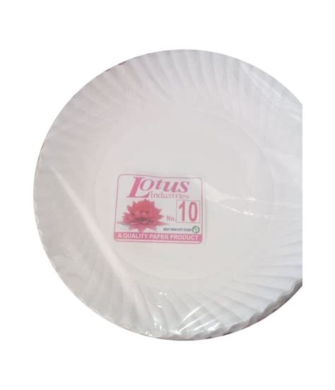 Circular Plain Inch White Paper Plate Paper Gsm Gsm At Rs