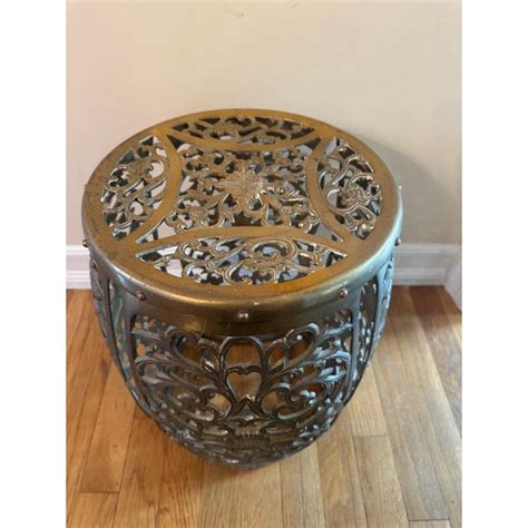 1960s Asian Vintage Brass Garden Stool Chairish