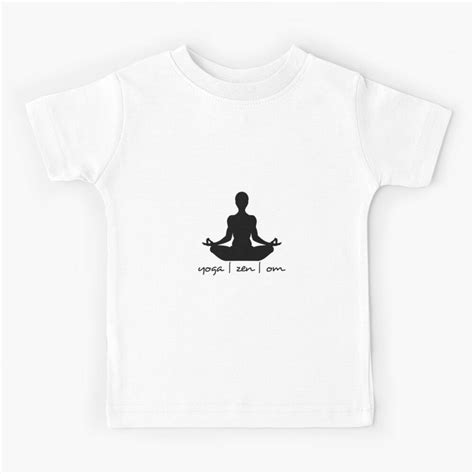 T Shirt Enfant Avec Lœuvre Posture Yoga Zen Om De Lartiste