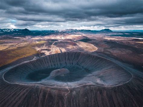 Hverfjall Volcanic Crater The Breathtaking Huge Crater In North