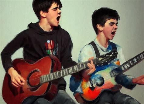 Declan Mckenna Singing Concept Art Oil Painting By Stable Diffusion