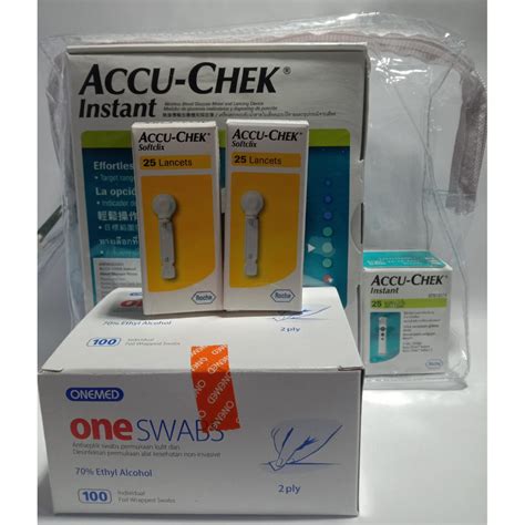 Jual Paket Accu Chek Instant Meter Strip Lancet Pcs Alkohol