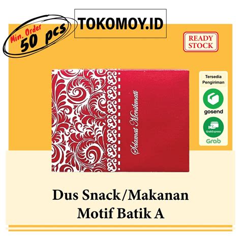 Jual Dus Snack Box Kue Makanan Uk X X X Motif