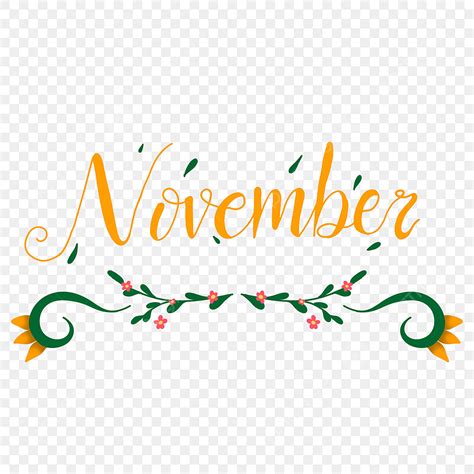 Letras De Noviembre Png Noviembre Diseño Amarillo Png Y Psd Para
