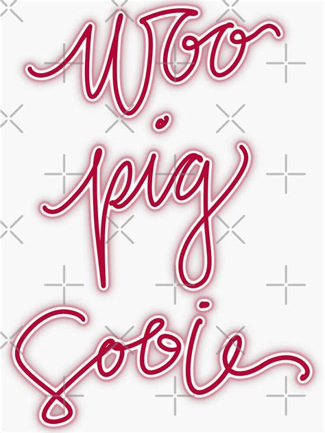 Cursive Woo Pig Sooie WPS Go Hogs Go Hogs Go Lets Ho Hogs