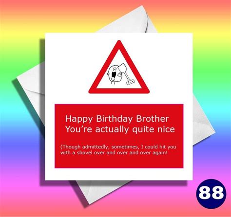 Funny brother birthday card, funny greeting cards,funny annoying ...