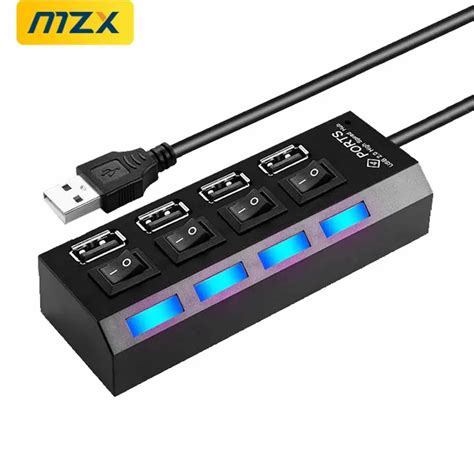 Mzx Ports Usb A Hub Concentrator With Switch Multi Hub Multi