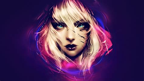 Wallpaper Art Color Dark Digital Face Fantasy Girl Wallpaper 3840x2160 Xaiphira