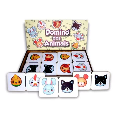 Domin Dos Animais Brinquedo Pedag Gico Pe As No Elo Ateli Da