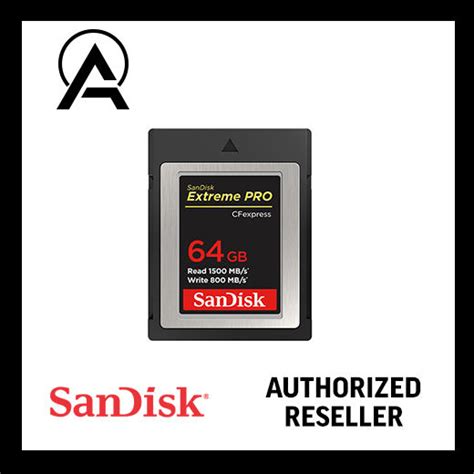 Sandisk Extreme Pro® Cfexpress™ Card Type B Sdcfe 64gb 1500mb S R 800mb S W 4x6 Limited Lifetime