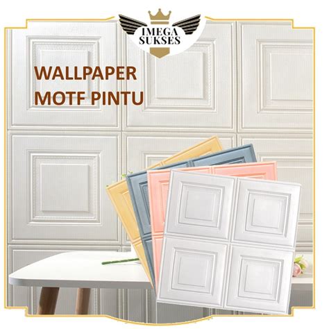 Jual GROSIR IMS Wallpaper 3D Foam Motif Pintu Sticker Wallborder