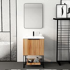 Amazon Goujxcy 24 Inch Freestanding Bathroom Vanity With Resin