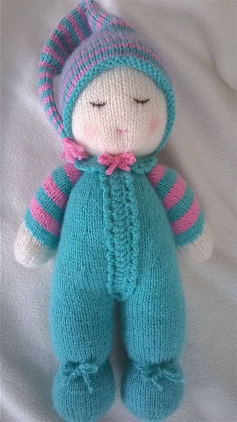 Hand Knitted Baby Dumpling Doll Etsy UK Baby Knitting Knitted Doll