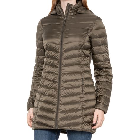 32 Degrees Quilted Packable Down Jacket 34 Length Detachable Hood Save 30