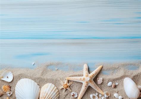 Premium AI Image | starfish and shells on the beach photo