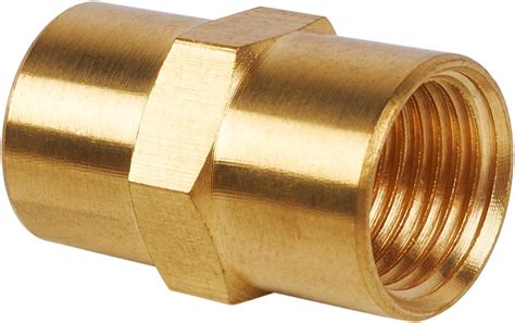 JUWO Brass Pipe Coupler 1 4 X 1 4 NPT Female Hex Coupler For Air