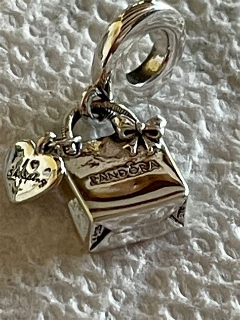 Pandora Charm Shopping Bag Charm Silver Shopping Bag Etsy