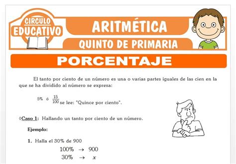 Ejercicios De Porcentajes Para Quinto De Primaria Fichas Para Imprimir