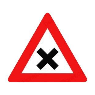 intersection warning sign road signs decals decal sticker