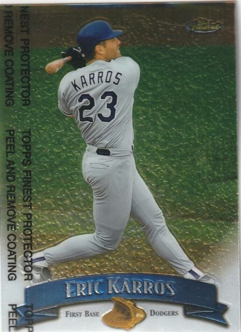 FREE SHIPPING MINT 1998 Topps Finest Eric Karros 195 PLUS DODGERS