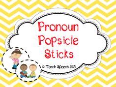 Slp Pronoun Freebies Ideas Speech And Language Speech Language