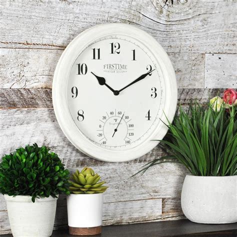 Decorative Outdoor Clock And Thermometer Set Visualhunt