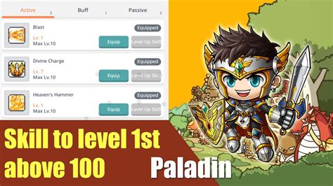 Maplestory M Paladin What Skills To Level First After 100 YouTube