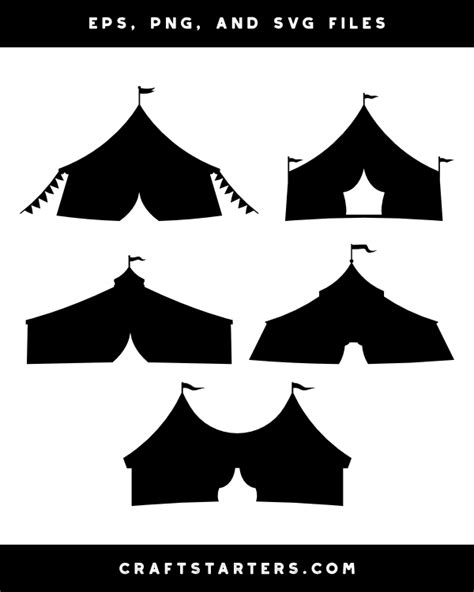 Circus Tent Silhouette Clip Art