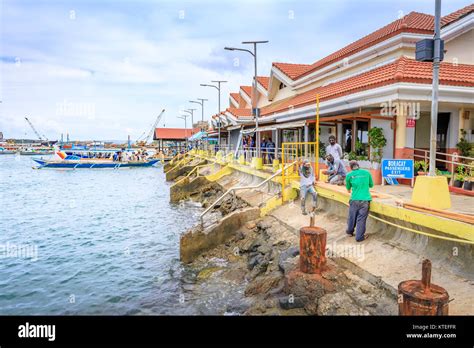 Unknown Tourists At Caticlan Jetty Port Terminal On Nov 17 2017 Near