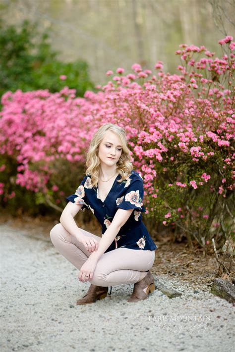 Paris Mountain Photography Ga Waterfall Senior Portrait Session