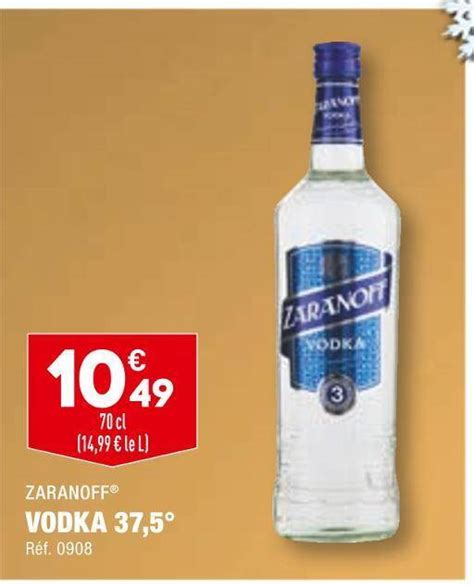 Promo Zaranoff Vodka 375° Chez Aldi