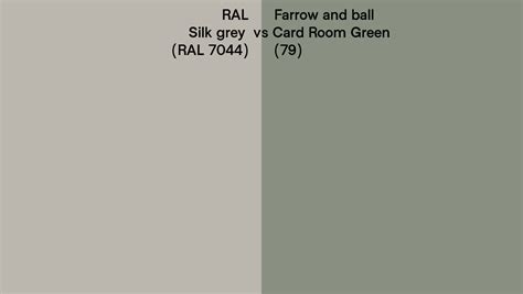 Ral Silk Grey Ral Vs Farrow And Ball Card Room Green Side