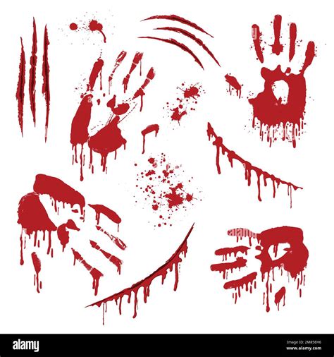 Scratched Claw Blood Wounds Hands Stock Vector Image And Art Alamy