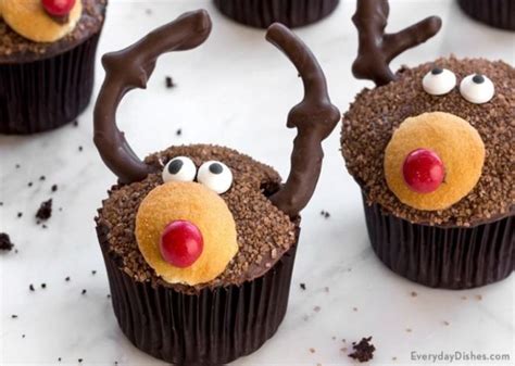 Chocolate Reindeer Cupcakes Christmas Kitchen