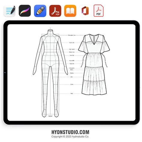 Fashion Flats Body Templates For Design Pages Unique Styles