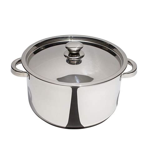 Zinel Stainless Steel Casserole Pan With Stainless Steel Lid 22cm 38l